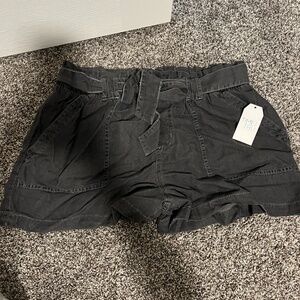 Time and True Tencel Shorts - high rise Belted Utility Shorts